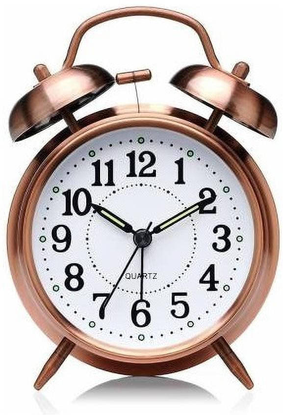 FULKIZA Analog Copper Circular Table Clock - Pack of 1 FULKIZA Analog Copper Circular Table Clock - Pack of 1