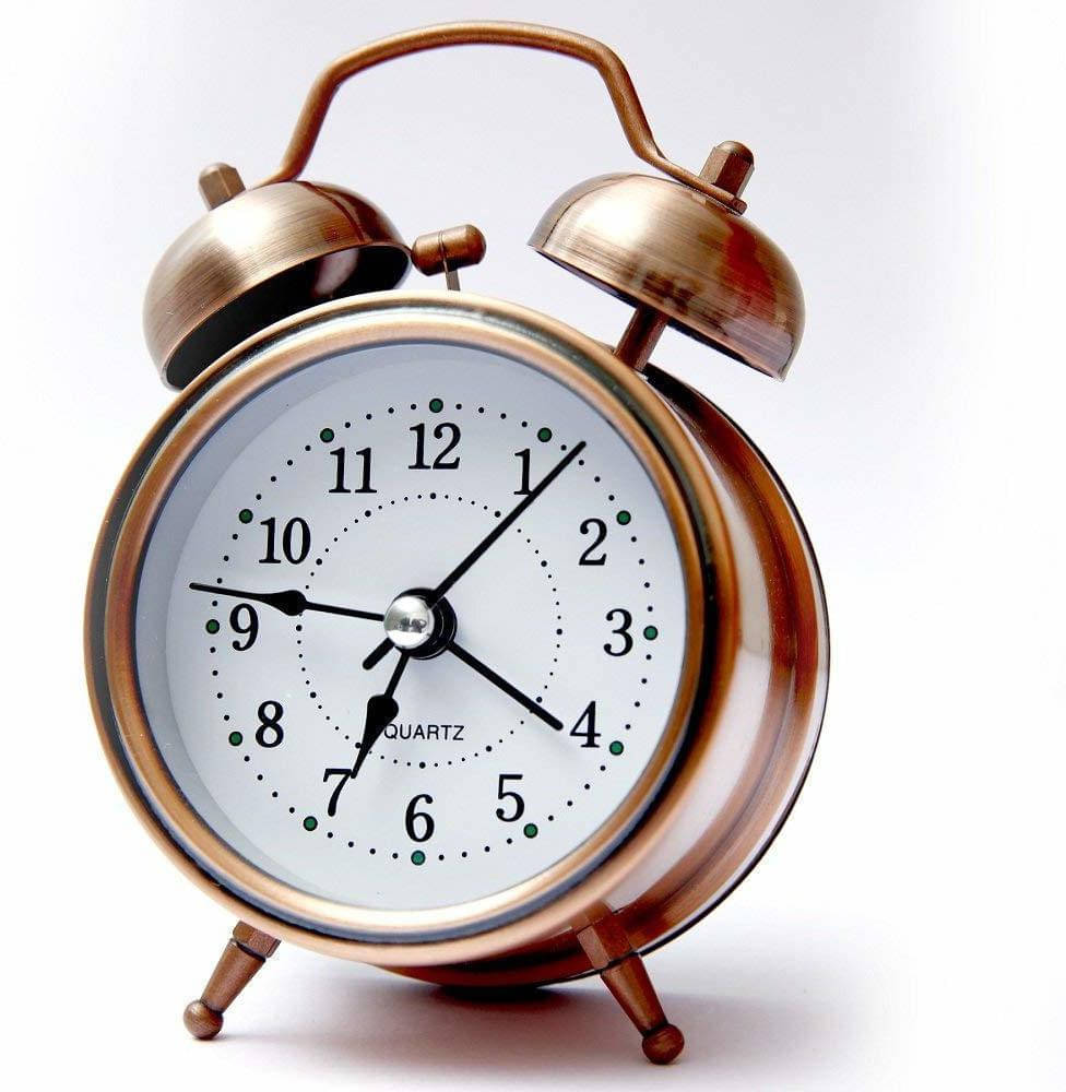     			FULKIZA Analog Copper Circular Table Clock - Pack of 1