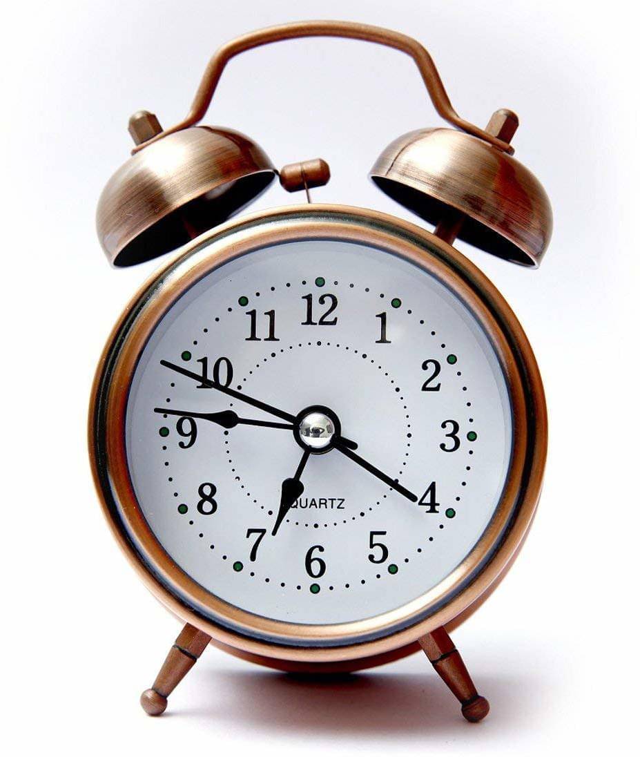     			FULKIZA Analog Copper Circular Table Clock - Pack of 1