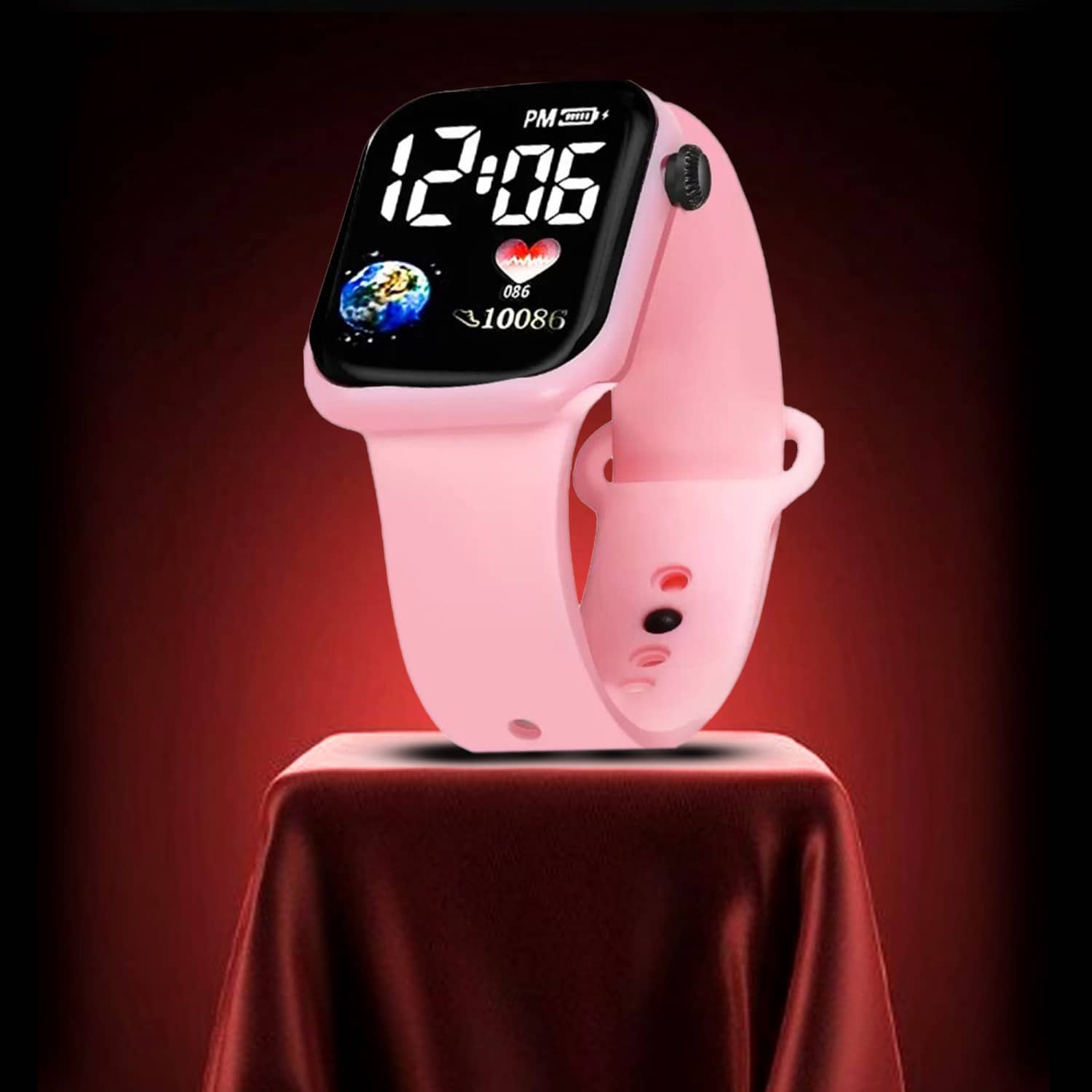 Fadiso Fashion Pink Silicon Analog Men's Watch