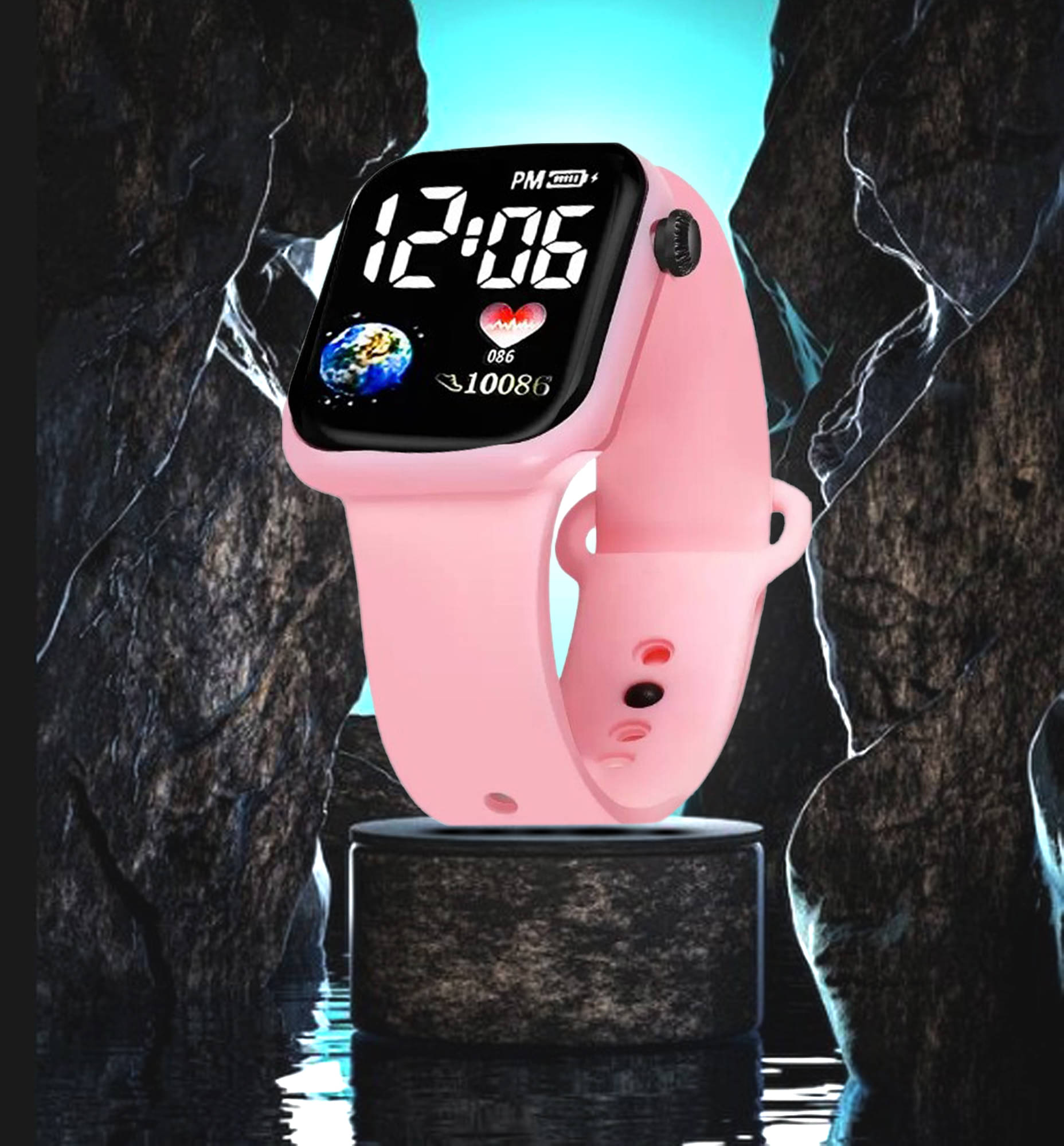     			Fadiso Fashion Pink Silicon Analog Men's Watch