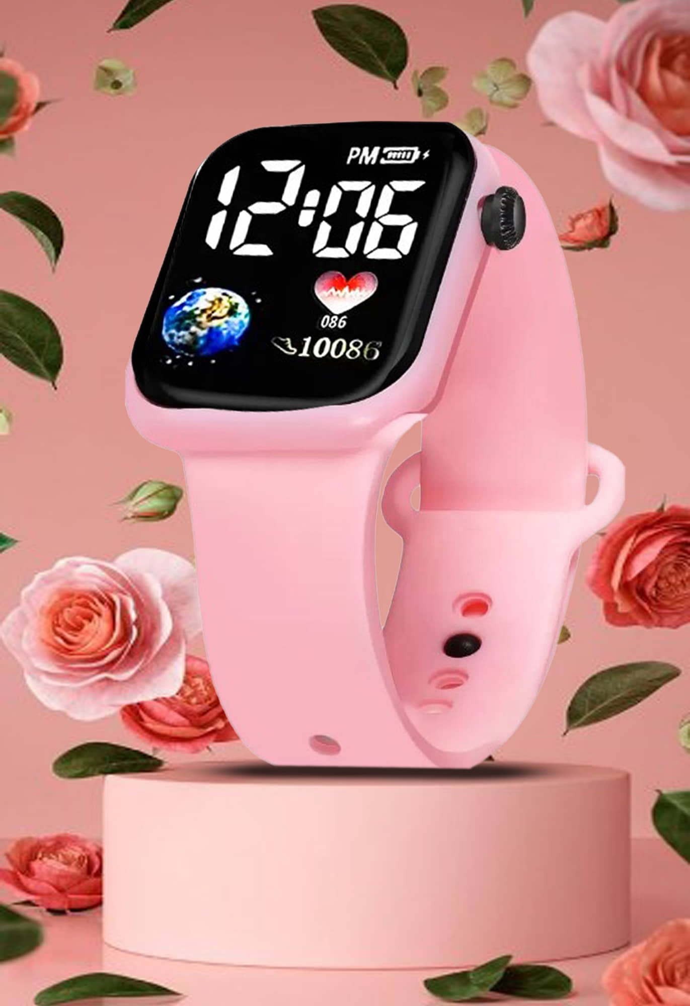 Fadiso Fashion Pink Silicon Analog Men's Watch