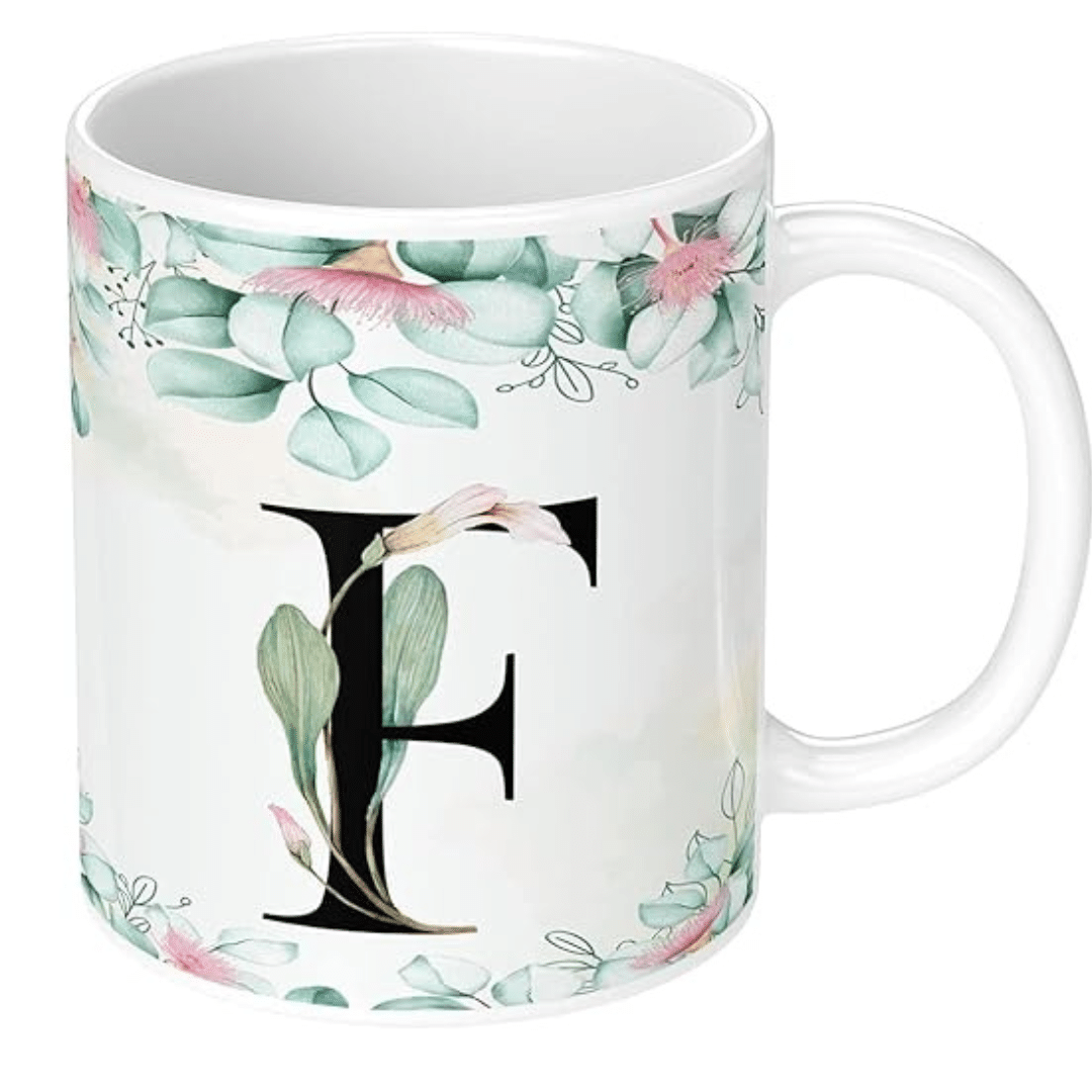     			InShreys Mug Letter F Print Ceramic Coffee Mug 330 mL ( Pack of 1 )