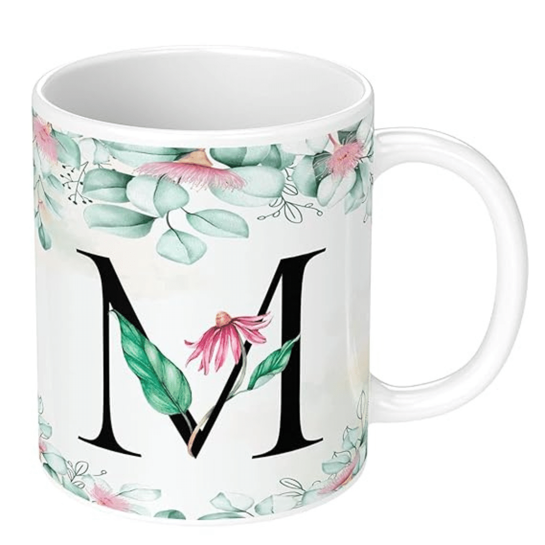    			InShreys Mug Letter M Print Ceramic Coffee Mug 330 mL ( Pack of 1 )