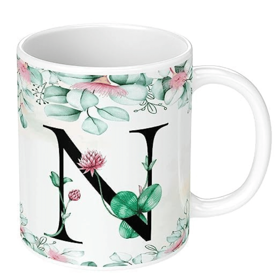     			InShreys Mug Letter N Print Ceramic Coffee Mug 330 mL ( Pack of 1 )