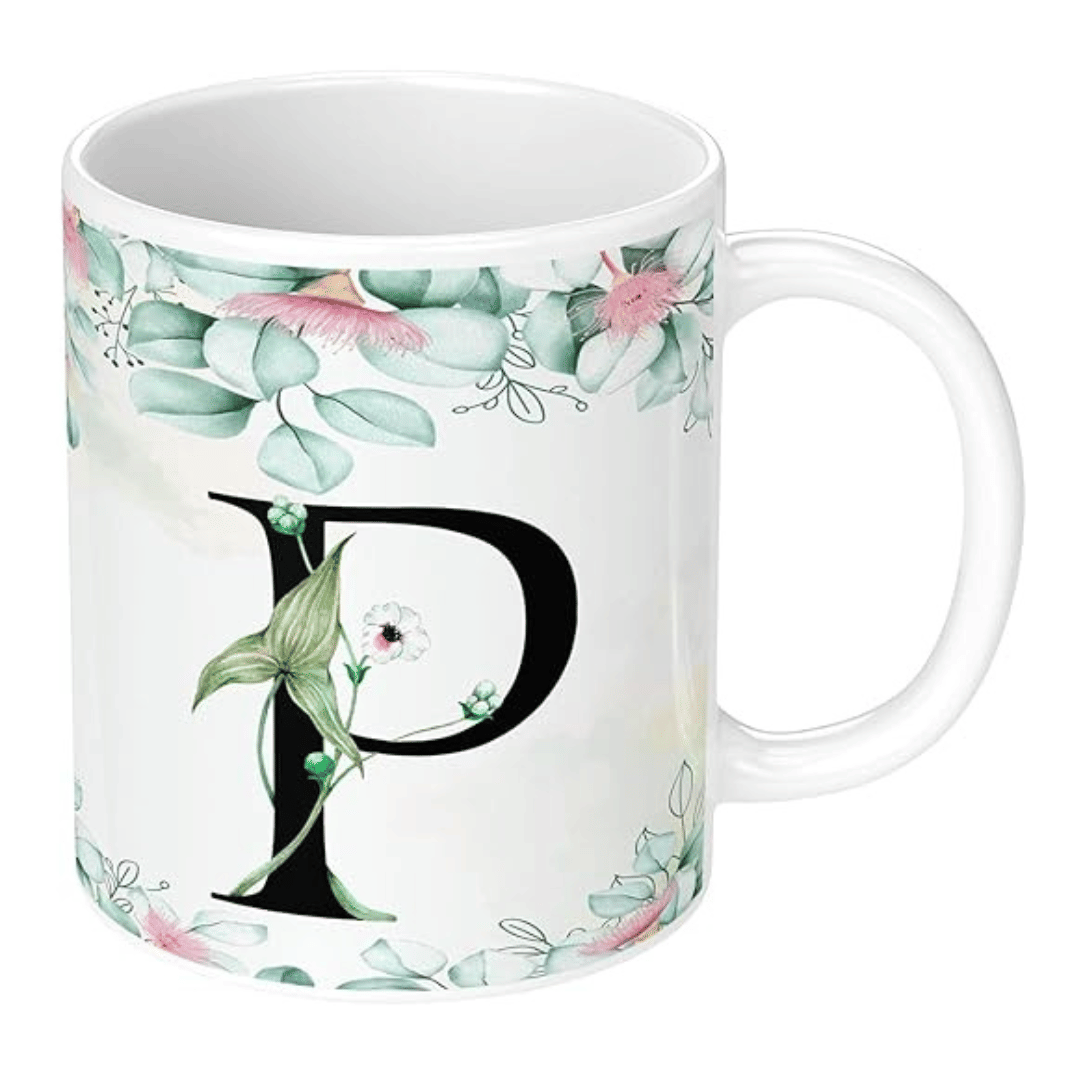     			InShreys Mug Letter P Print Ceramic Coffee Mug 330 mL ( Pack of 1 )