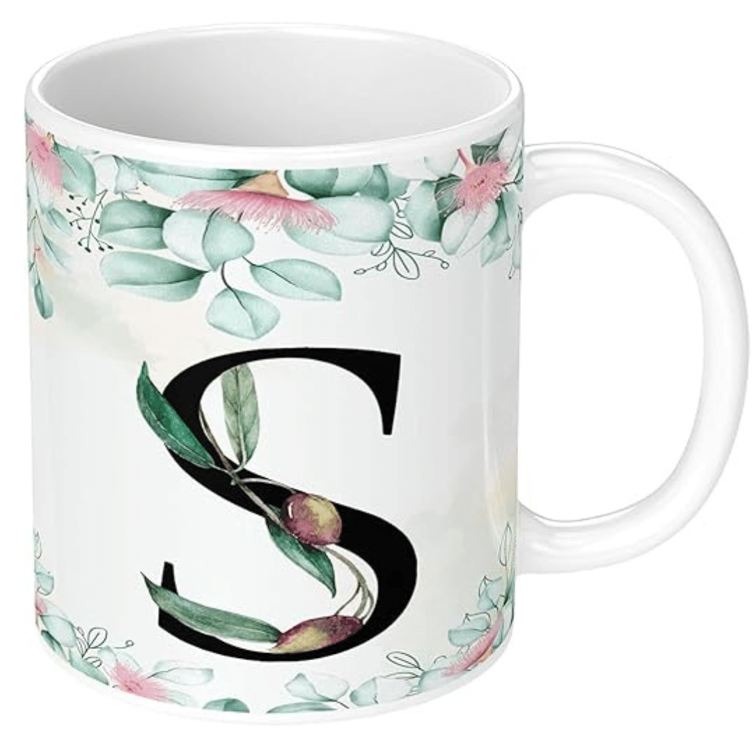     			InShreys Mug Letter S Print Ceramic Coffee Mug 330 mL ( Pack of 1 )