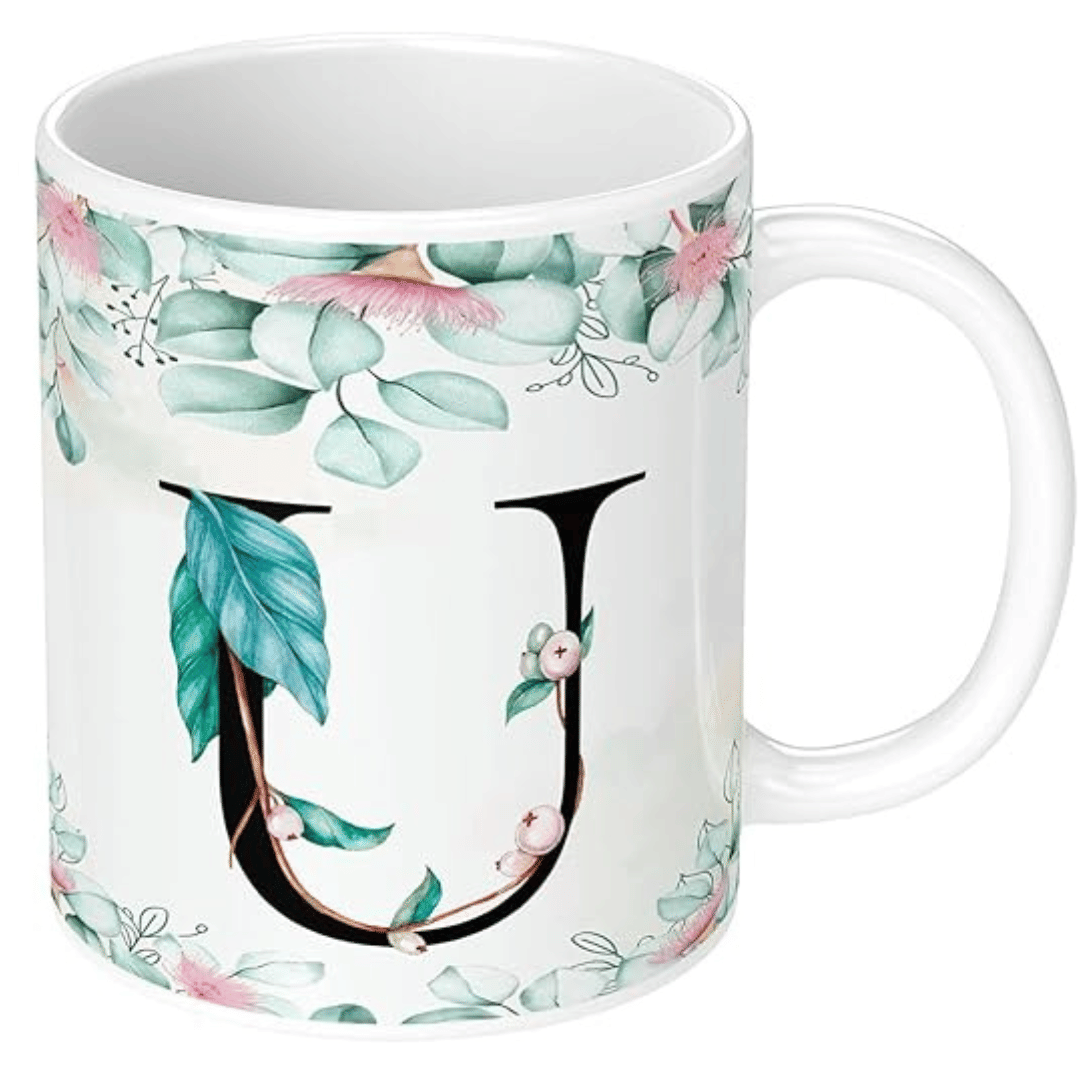    			InShreys Mug Letter U Print Ceramic Coffee Mug 330 mL ( Pack of 1 )