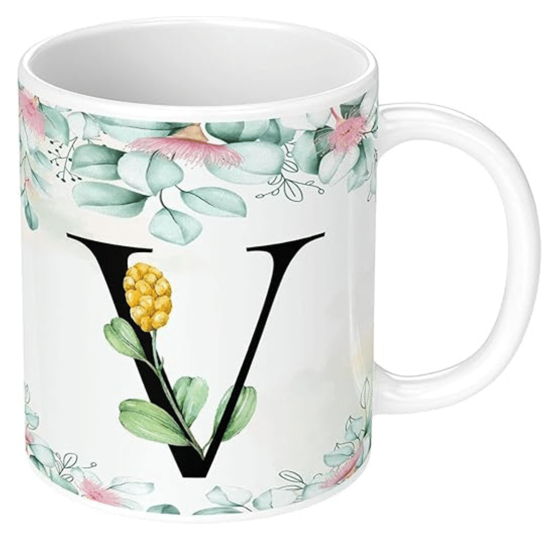     			InShreys Mug Letter V Print Ceramic Coffee Mug 330 mL ( Pack of 1 )