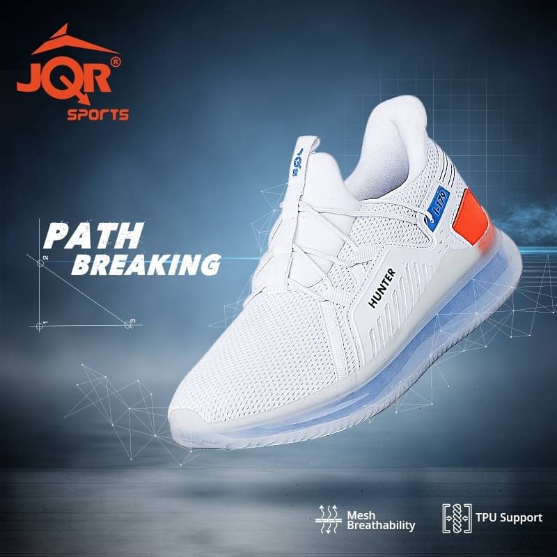     			JQR HUNTER White Men's Sports Running Shoes