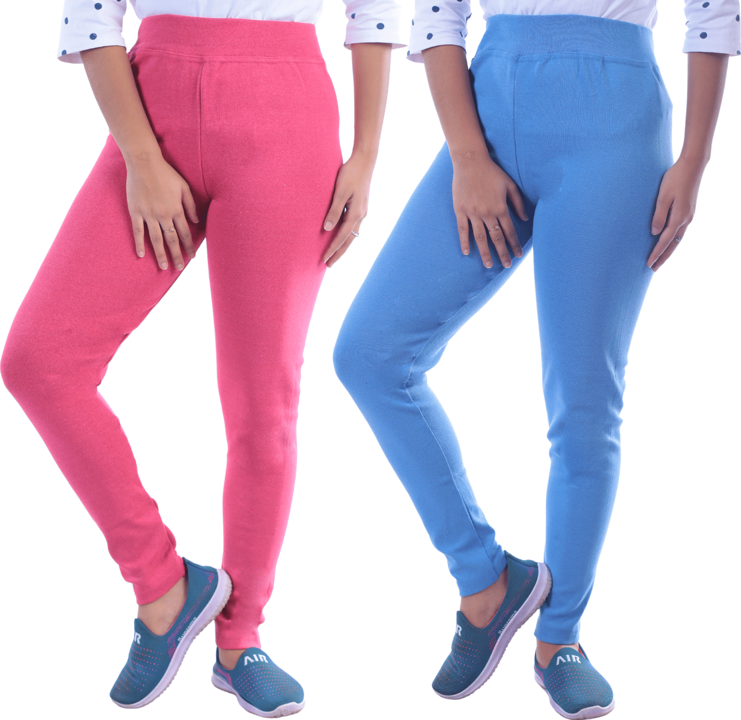     			KARARO - Cotton Blend Skinny Fit Rose Gold Women's Jeggings ( Pack of 2 )