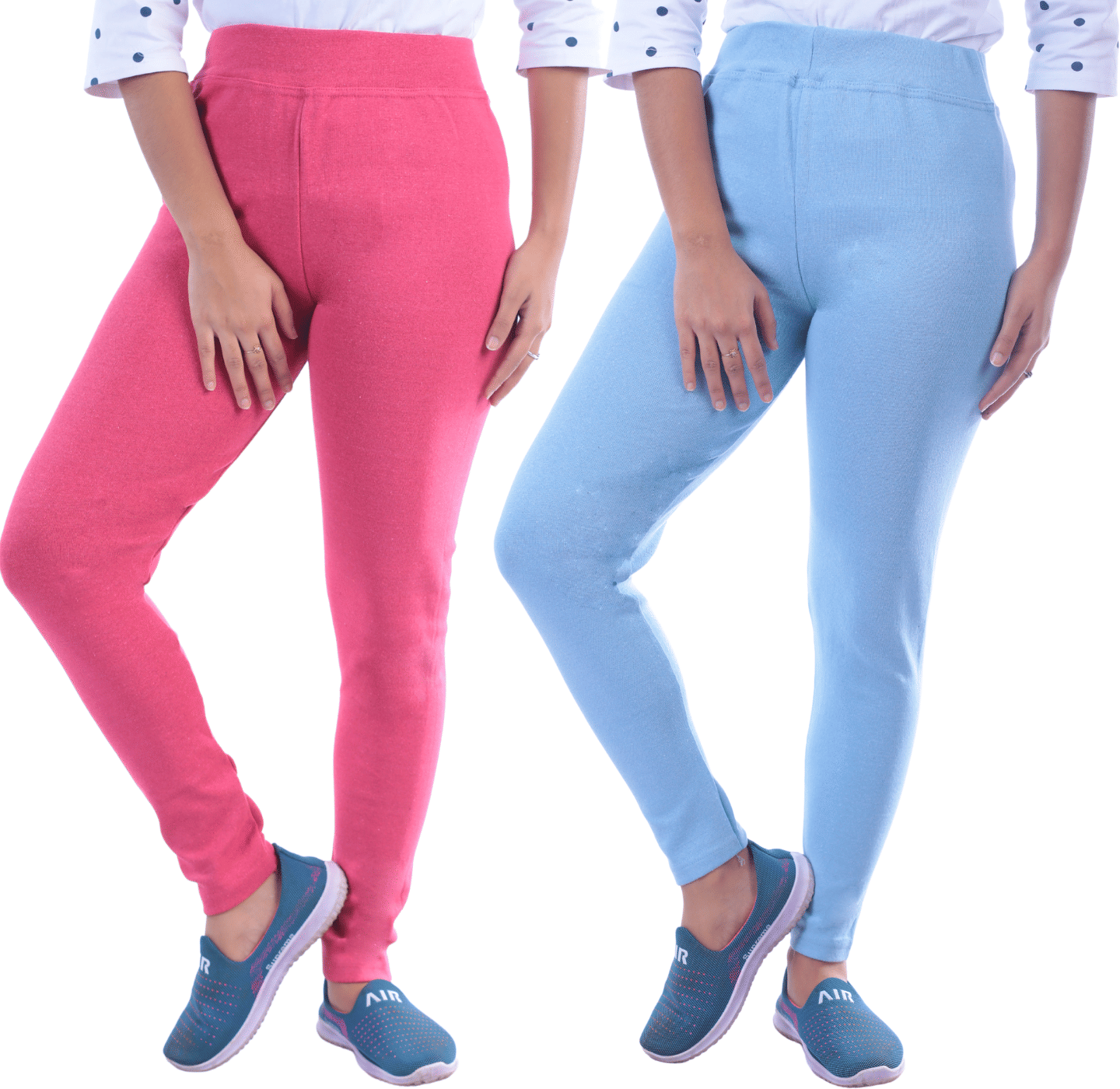     			KARARO - Cotton Blend Skinny Fit Rose Gold Women's Jeggings ( Pack of 2 )