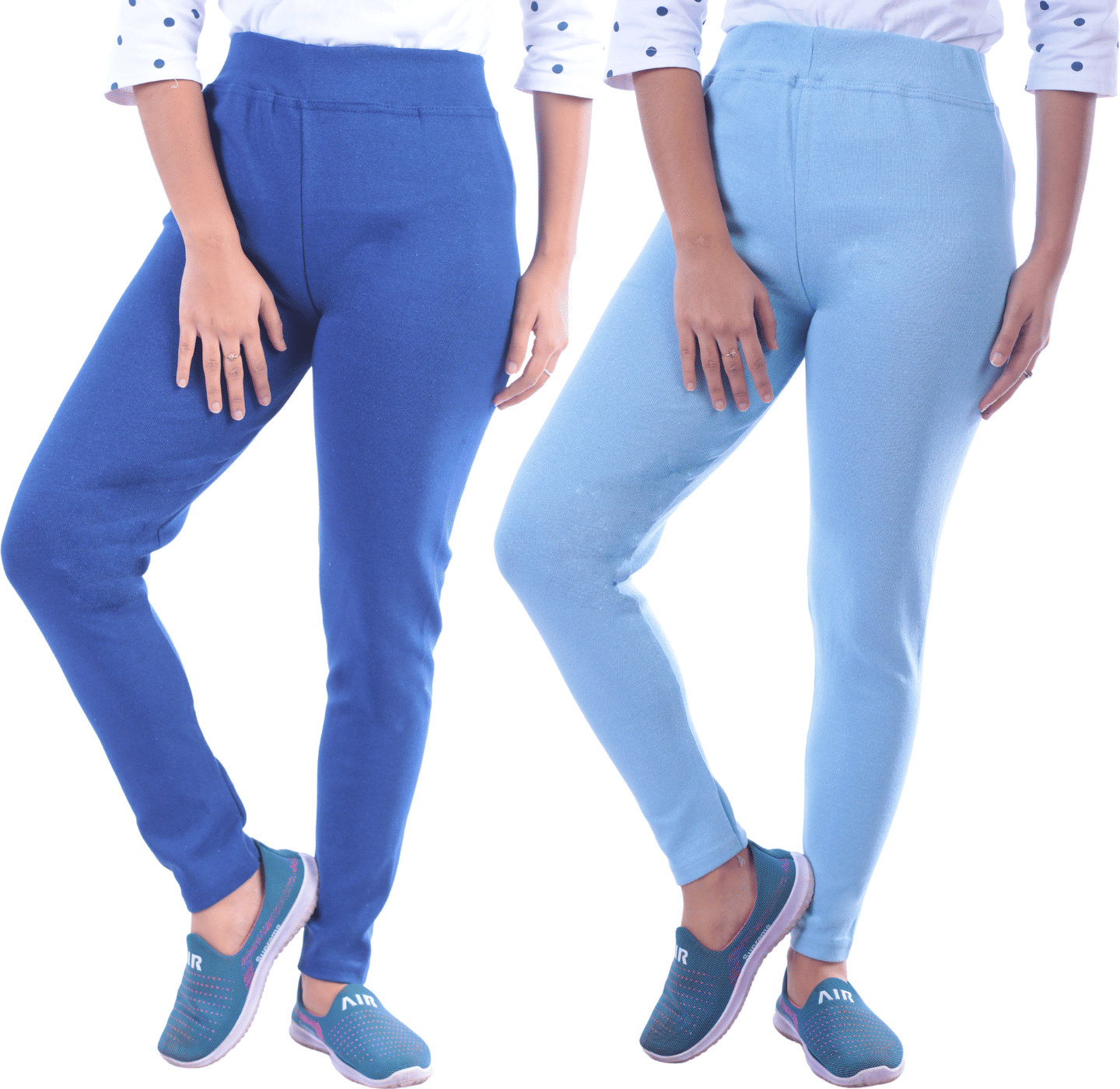     			KARARO - Cotton Blend Skinny Fit DeepBlue Women's Jeggings ( Pack of 2 )