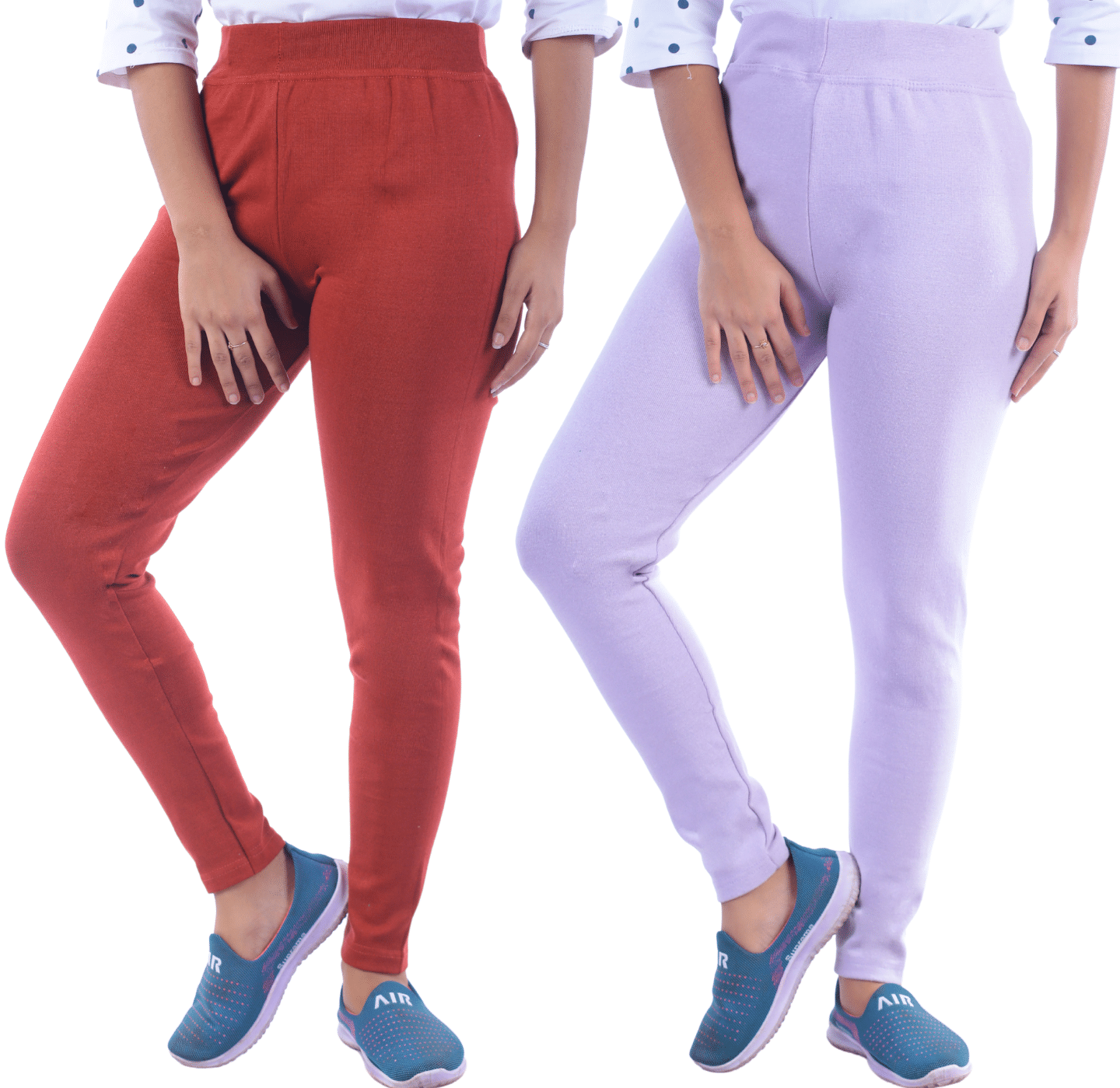     			KARARO - Cotton Blend Skinny Fit Maroon Women's Jeggings ( Pack of 2 )