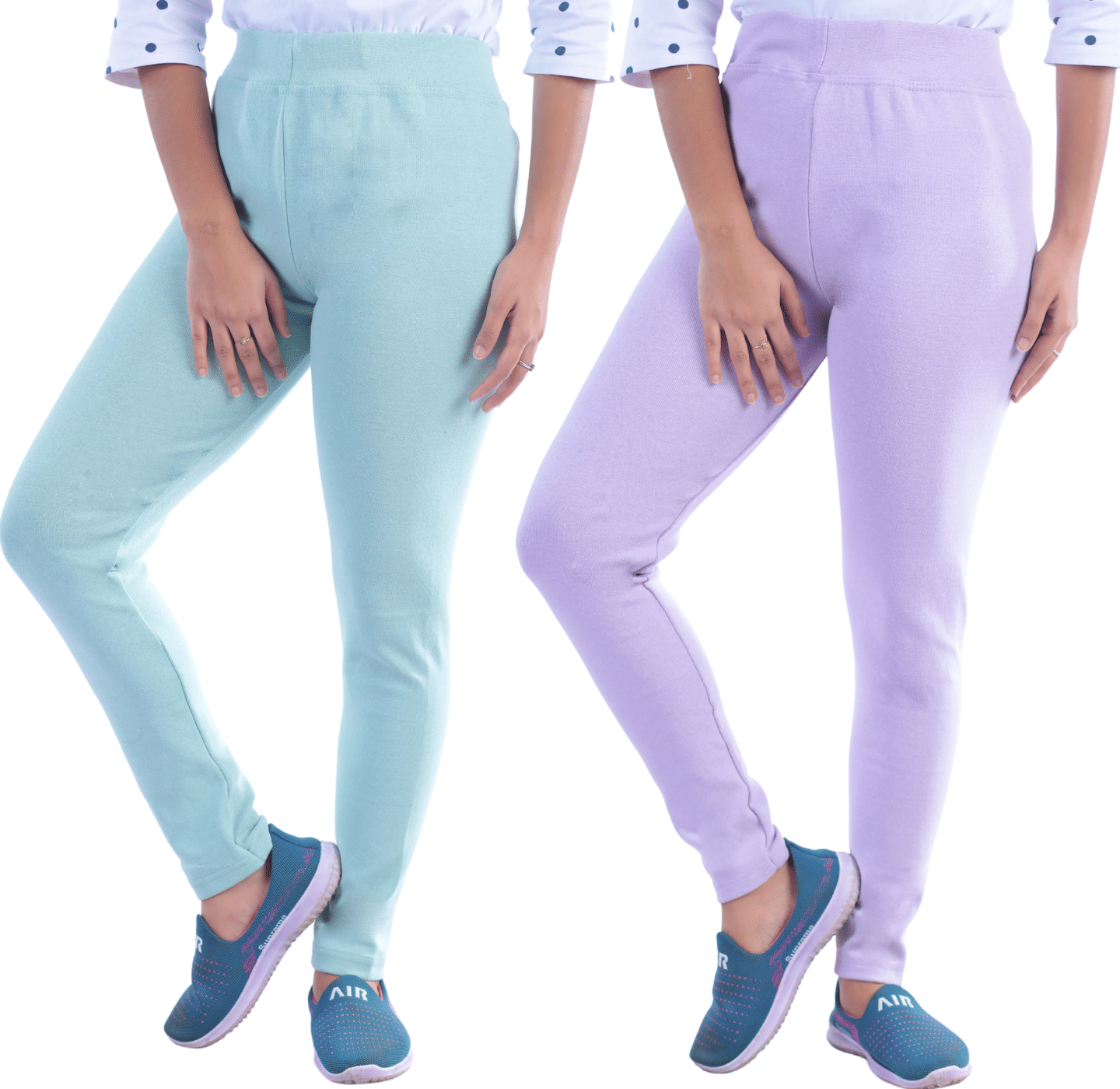     			KARARO - Cotton Blend Skinny Fit Mint Green Women's Jeggings ( Pack of 2 )