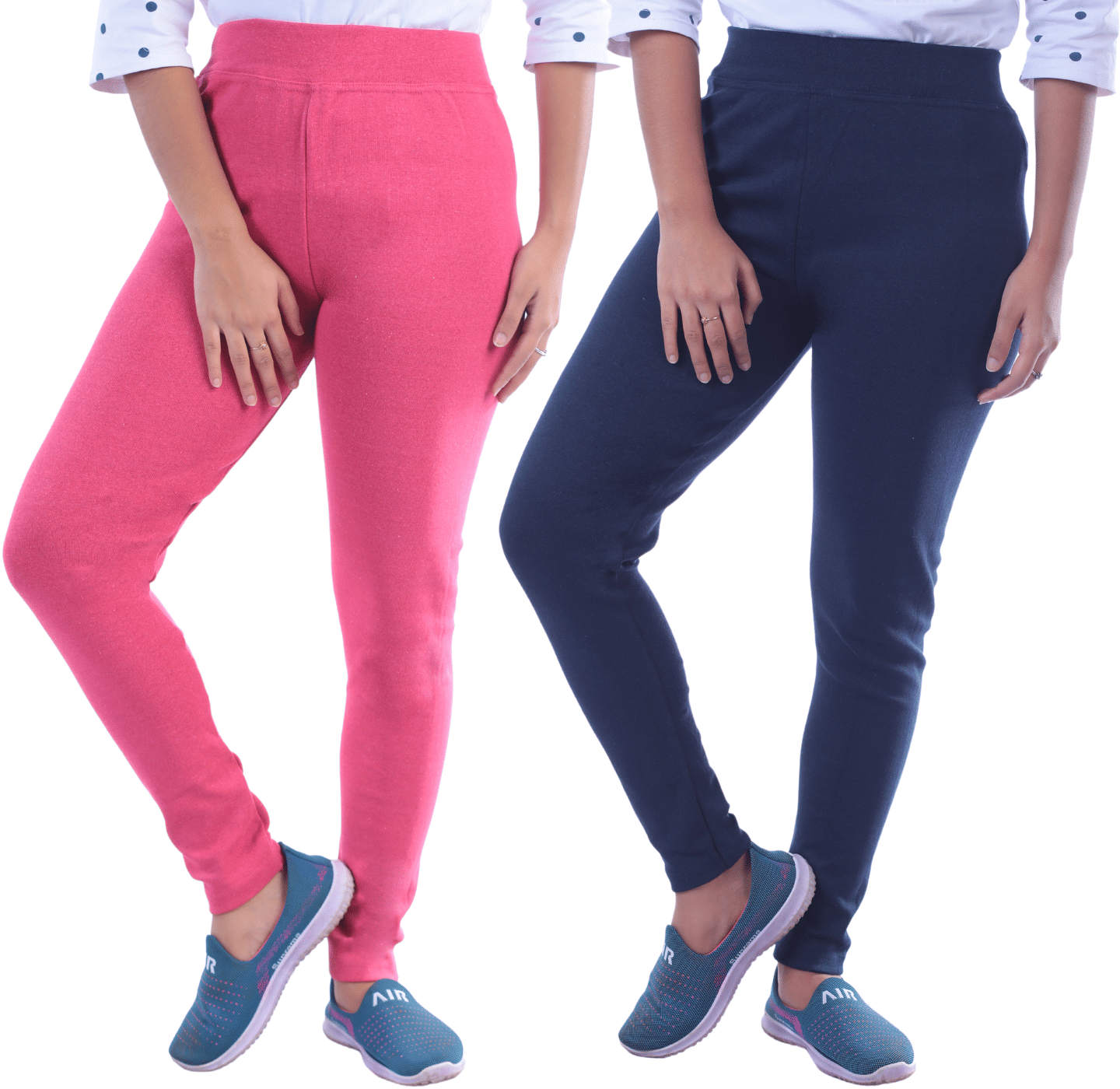 KARARO JEGGINGS - Cotton Blend Skinny Fit Rose Gold Women's Jeggings ( Pack of 2 )     			KARARO JEGGINGS - Cotton Blend Skinny Fit Rose Gold Women's Jeggings ( Pack of 2 )