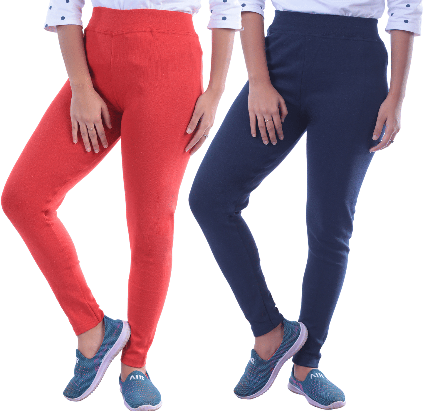 KARARO JEGGINGS - Cotton Blend Skinny Fit Red Women's Jeggings ( Pack of 2 ) KARARO JEGGINGS - Cotton Blend Skinny Fit Red Women's Jeggings ( Pack of 2 )