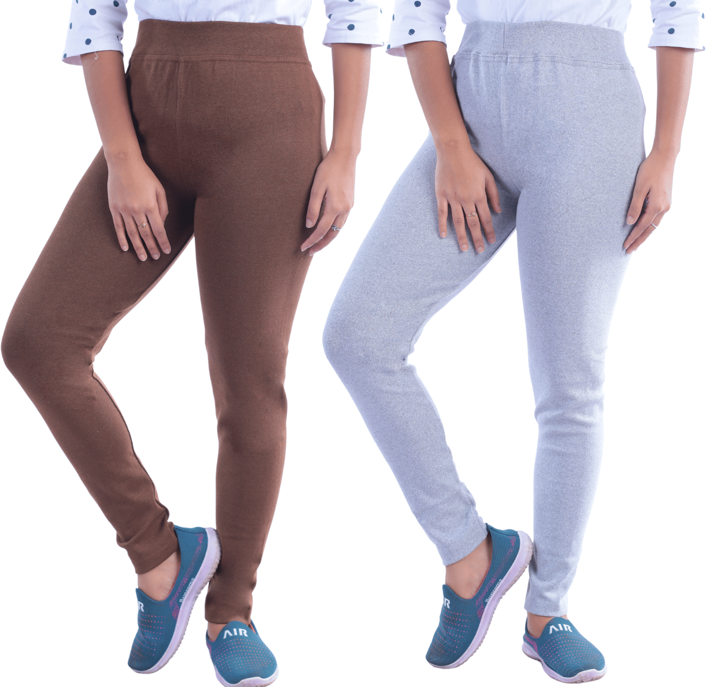     			KARARO JEGGINGS - Cotton Blend Skinny Fit Rust Women's Jeggings ( Pack of 2 )