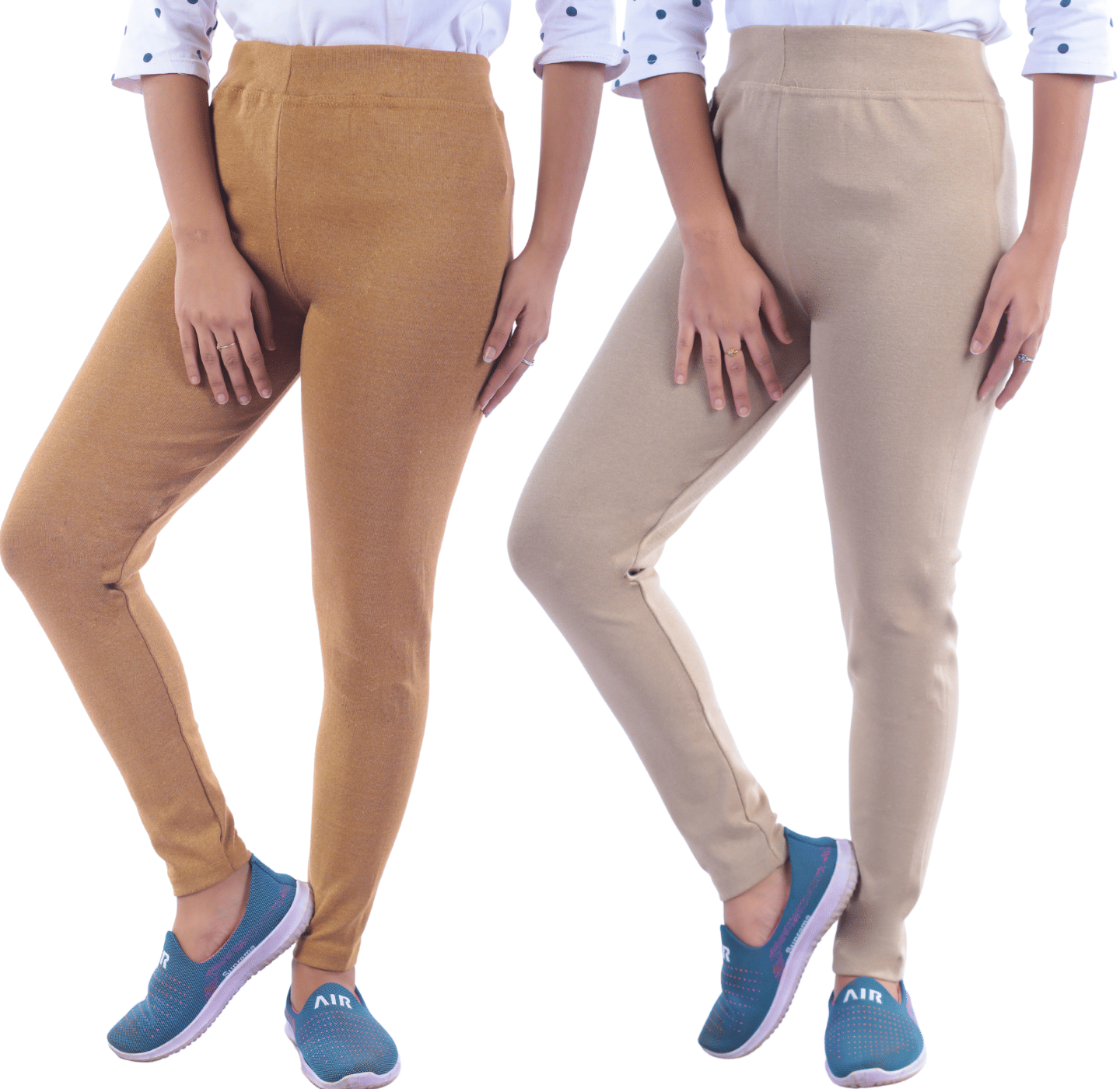     			KARARO JEGGINGS - Cotton Blend Skinny Fit Camel Women's Jeggings ( Pack of 2 )