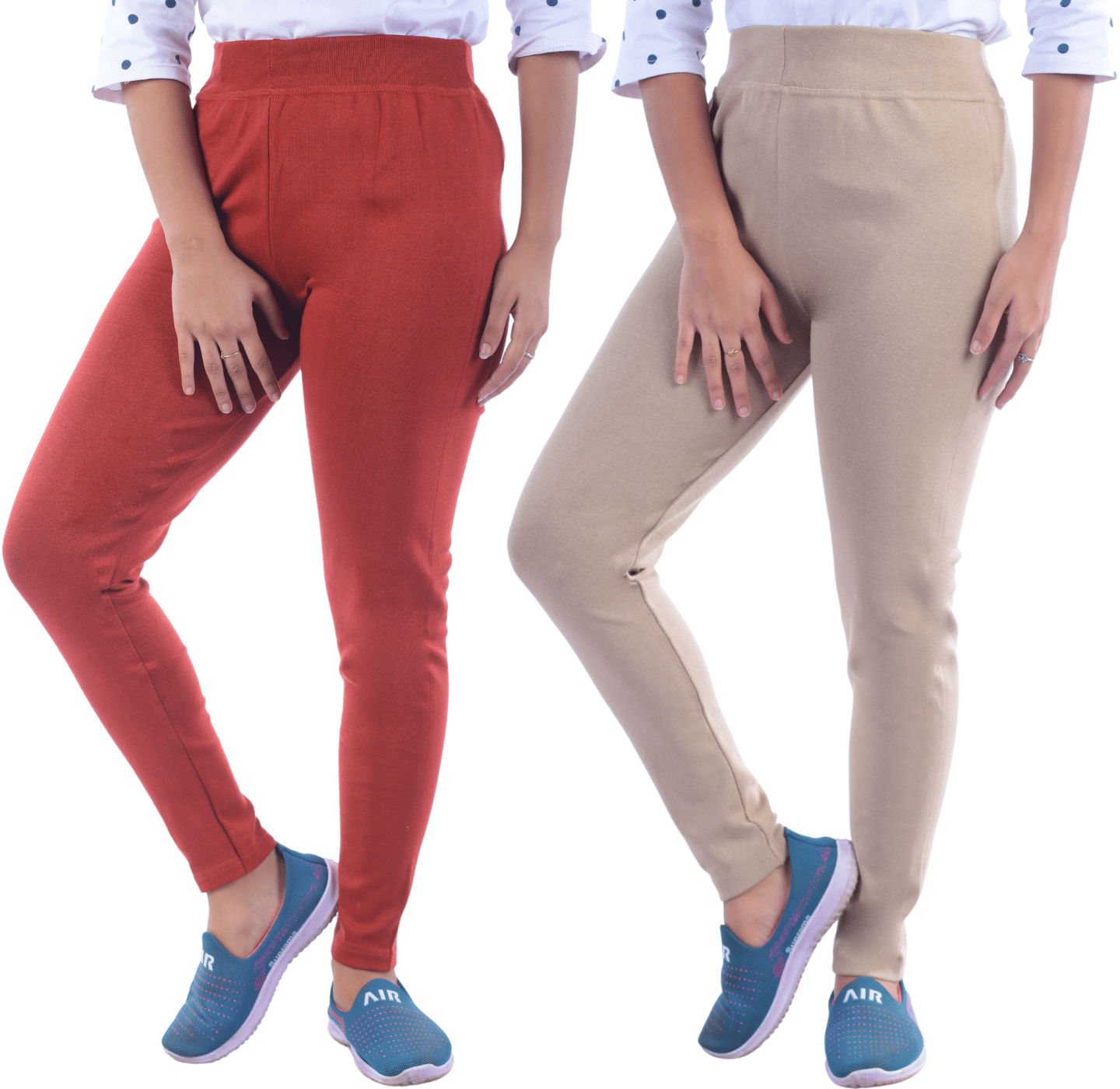 KARARO JEGGINGS - Cotton Blend Skinny Fit Bronze Women's Jeggings ( Pack of 2 ) KARARO JEGGINGS - Cotton Blend Skinny Fit Bronze Women's Jeggings ( Pack of 2 )