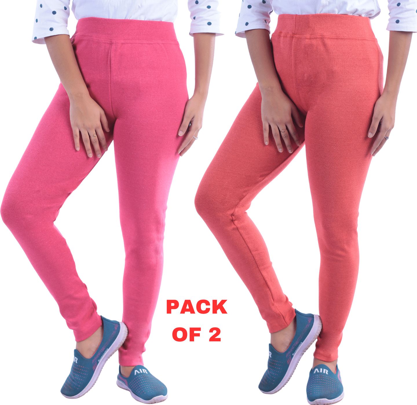     			KARARO JEGGINGS - Cotton Blend Skinny Fit Rose Gold Women's Jeggings ( Pack of 2 )