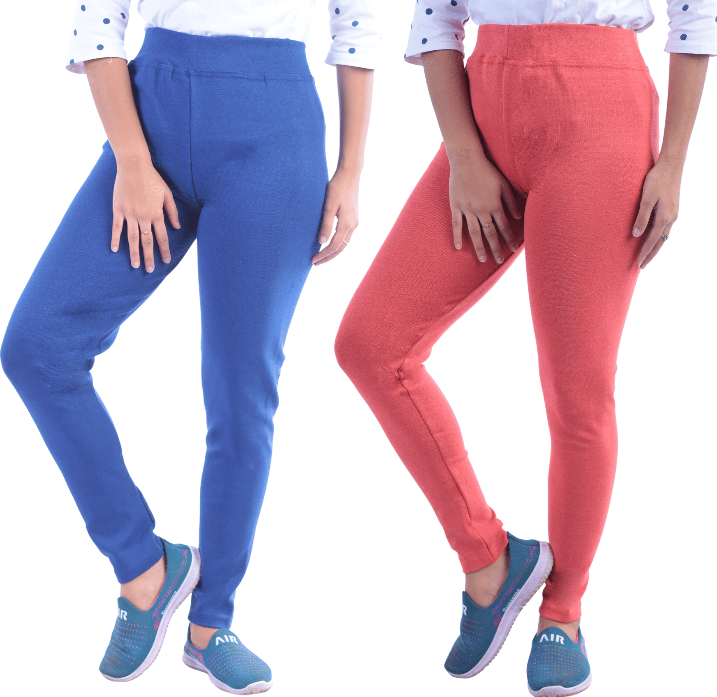 KARARO JEGGINGS - Cotton Blend Skinny Fit InkBlue Women's Jeggings ( Pack of 2 ) KARARO JEGGINGS - Cotton Blend Skinny Fit InkBlue Women's Jeggings ( Pack of 2 )