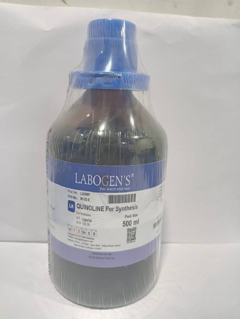    			LABOGENS QUINOLINE FOR SYNTHESIS 500ML