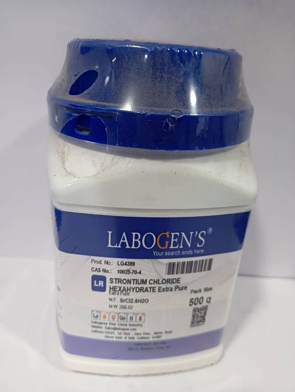     			LABOGENS STRONTIUM CHLORIDE HEXAHYDRATE EXTRA 500G