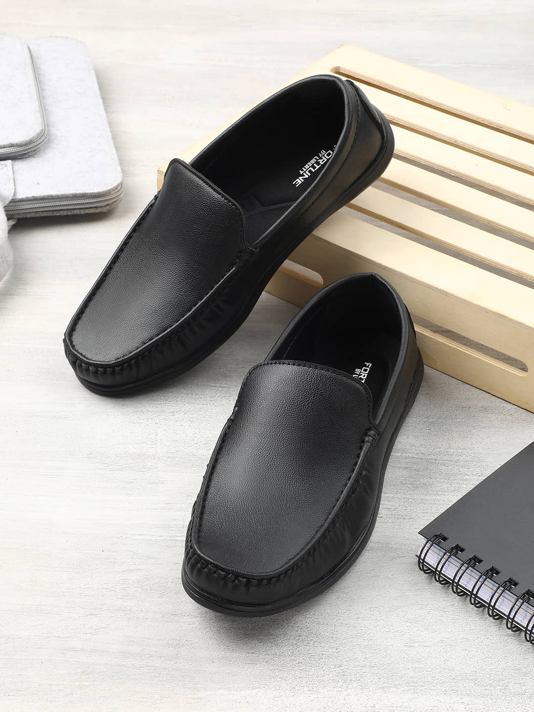 Liberty Black Men's Slip on - Formal Shoes | Buy online on ZillyBuy