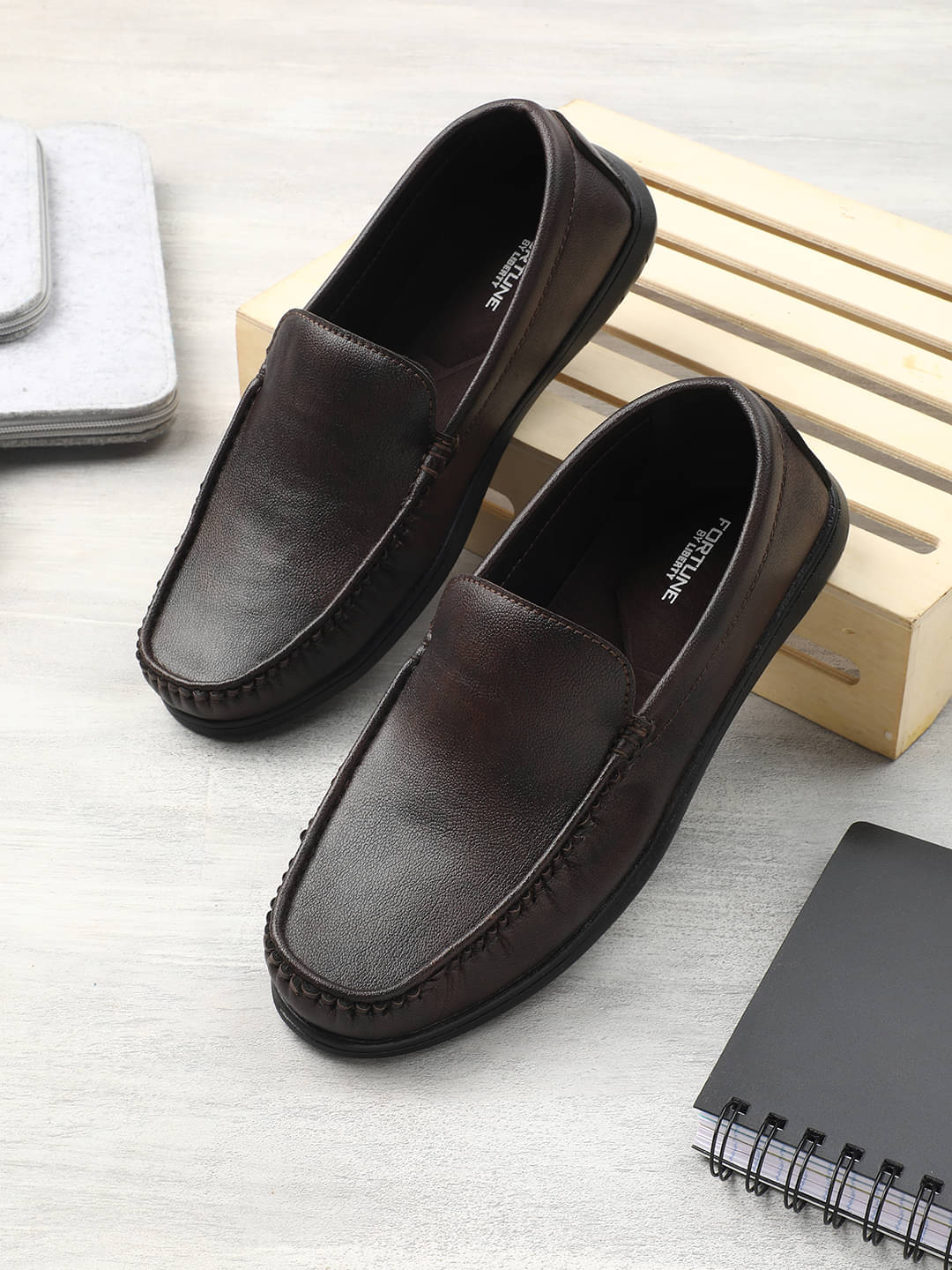     			Liberty Brown Men's Slip on