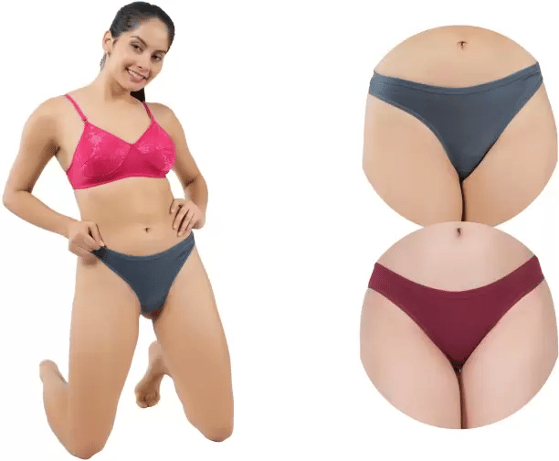 Louis Craft Pack of 2 Cotton Lycra Thongs For Women ( Multicolor6 ) Louis Craft Pack of 2 Cotton Lycra Thongs For Women ( Multicolor6 )