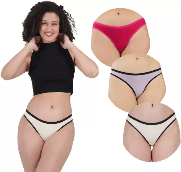 Louis Craft Pack of 3 Cotton Lycra Hipster For Women ( Multi Color )     			Louis Craft Pack of 3 Cotton Lycra Hipster For Women ( Multi Color )