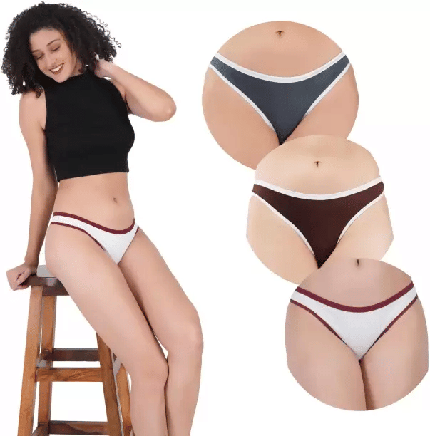 Louis Craft Pack of 3 Cotton Lycra Hipster For Women ( Multi Color )     			Louis Craft Pack of 3 Cotton Lycra Hipster For Women ( Multi Color )