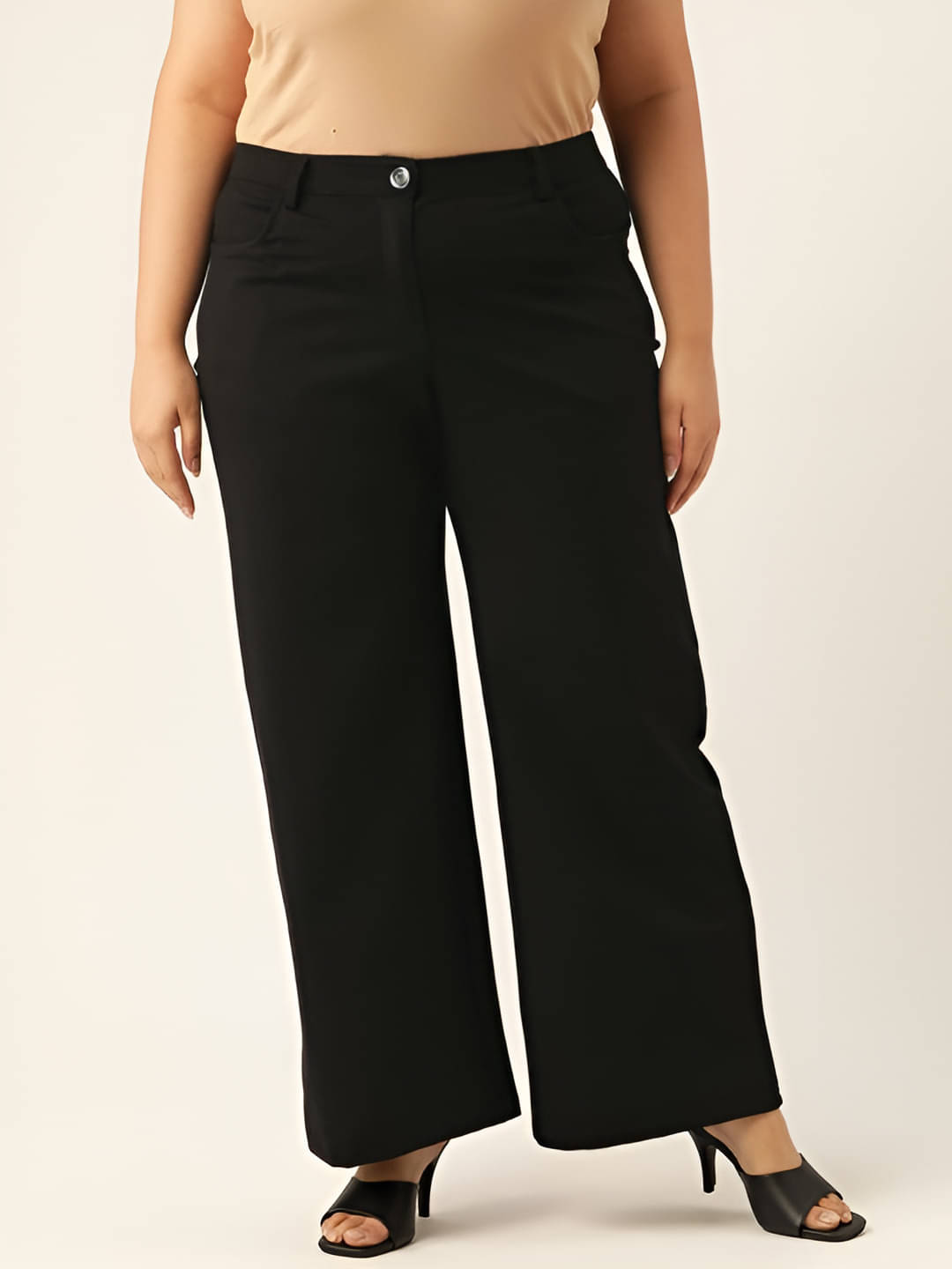     			MAYKR Pack of 1 Lycra Straight Women's Formal Pants ( Black )
