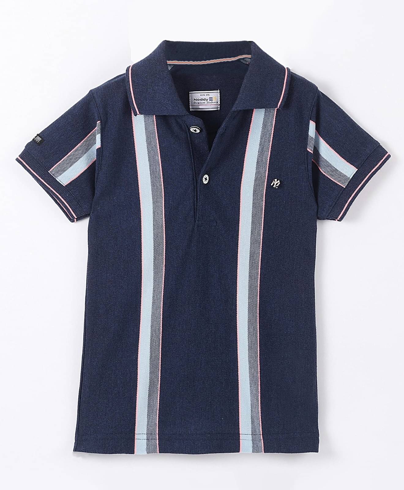     			Noddy Pack of 1 Boys Cotton Blend Polo T-Shirt ( Navy )