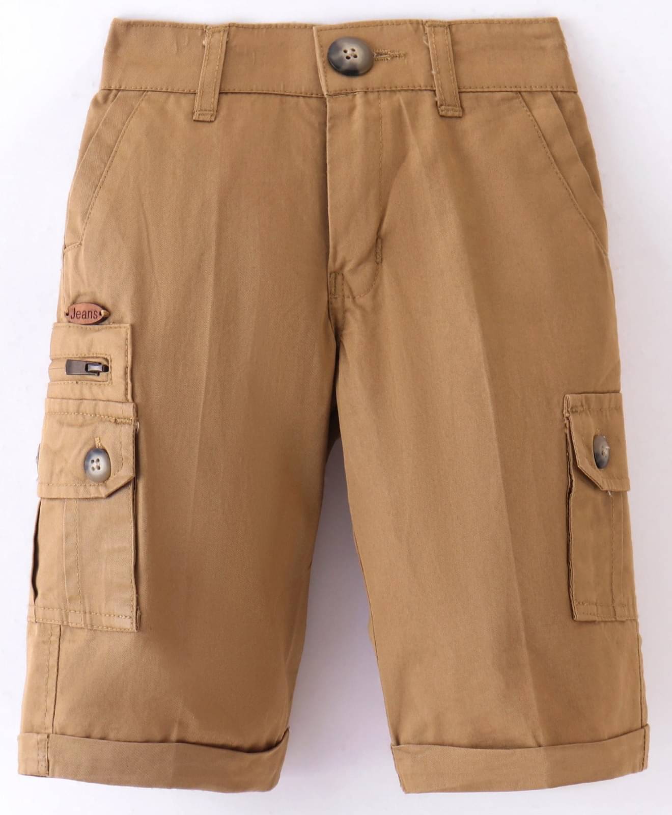     			Noddy Pack of 1 Cotton Three-Fourth For Boys ( Beige )