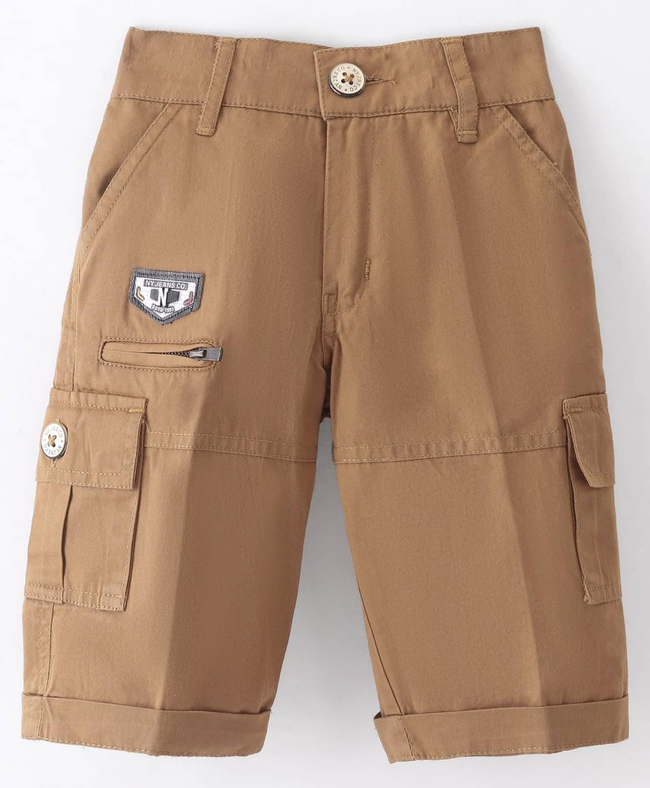     			Noddy Pack of 1 Cotton Three-Fourth For Boys ( Khaki )