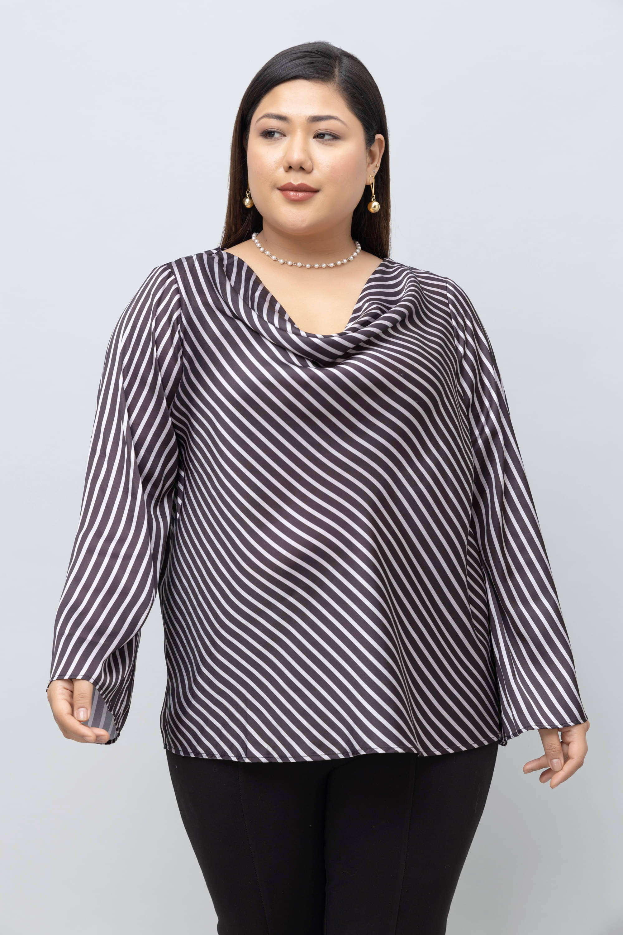     			Purys Women's Satin Regular Top ( Grey )