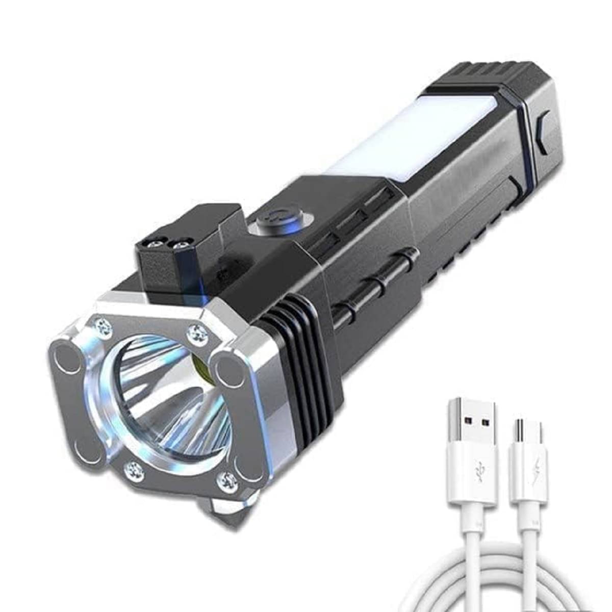 RAMDEV ENTERPRISE - 3W Rechargeable Flashlight Torch ( Pack of 1 ) RAMDEV ENTERPRISE - 3W Rechargeable Flashlight Torch ( Pack of 1 )