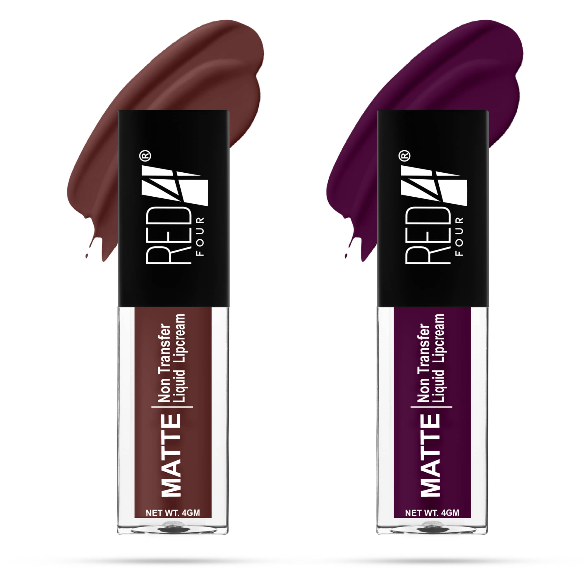 RED 4 Coffee Brown,Wine Drop Matte Long Lasting Liquid Lipstick ( Pack of 2 ) RED 4 Coffee Brown,Wine Drop Matte Long Lasting Liquid Lipstick ( Pack of 2 )
