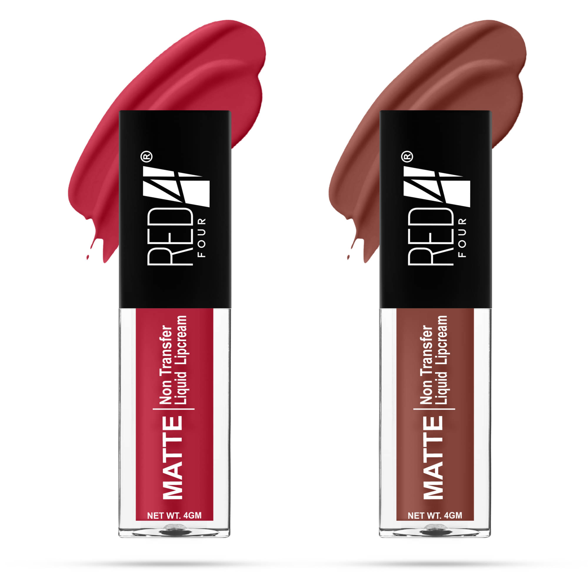 RED 4 Iconic Red,Chocolate Matte Long Lasting Liquid Lipstick ( Pack of 2 ) RED 4 Iconic Red,Chocolate Matte Long Lasting Liquid Lipstick ( Pack of 2 )