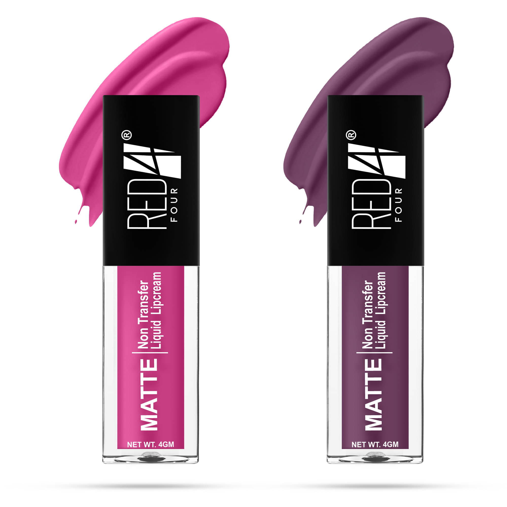 RED 4 Wine,Hot Pink Matte Long Lasting Liquid Lipstick ( Pack of 2 )     			RED 4 Wine,Hot Pink Matte Long Lasting Liquid Lipstick ( Pack of 2 )