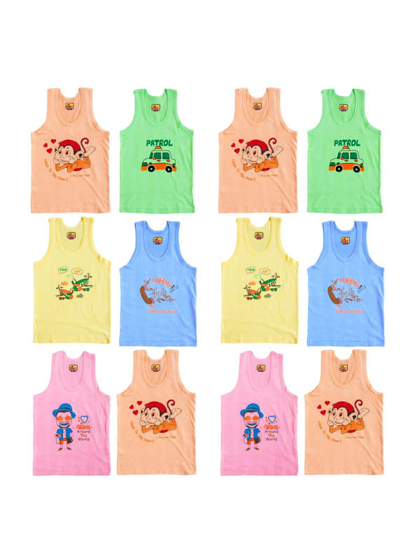     			Renox Pack of 1 Boys Cotton Vest ( Multicolor )
