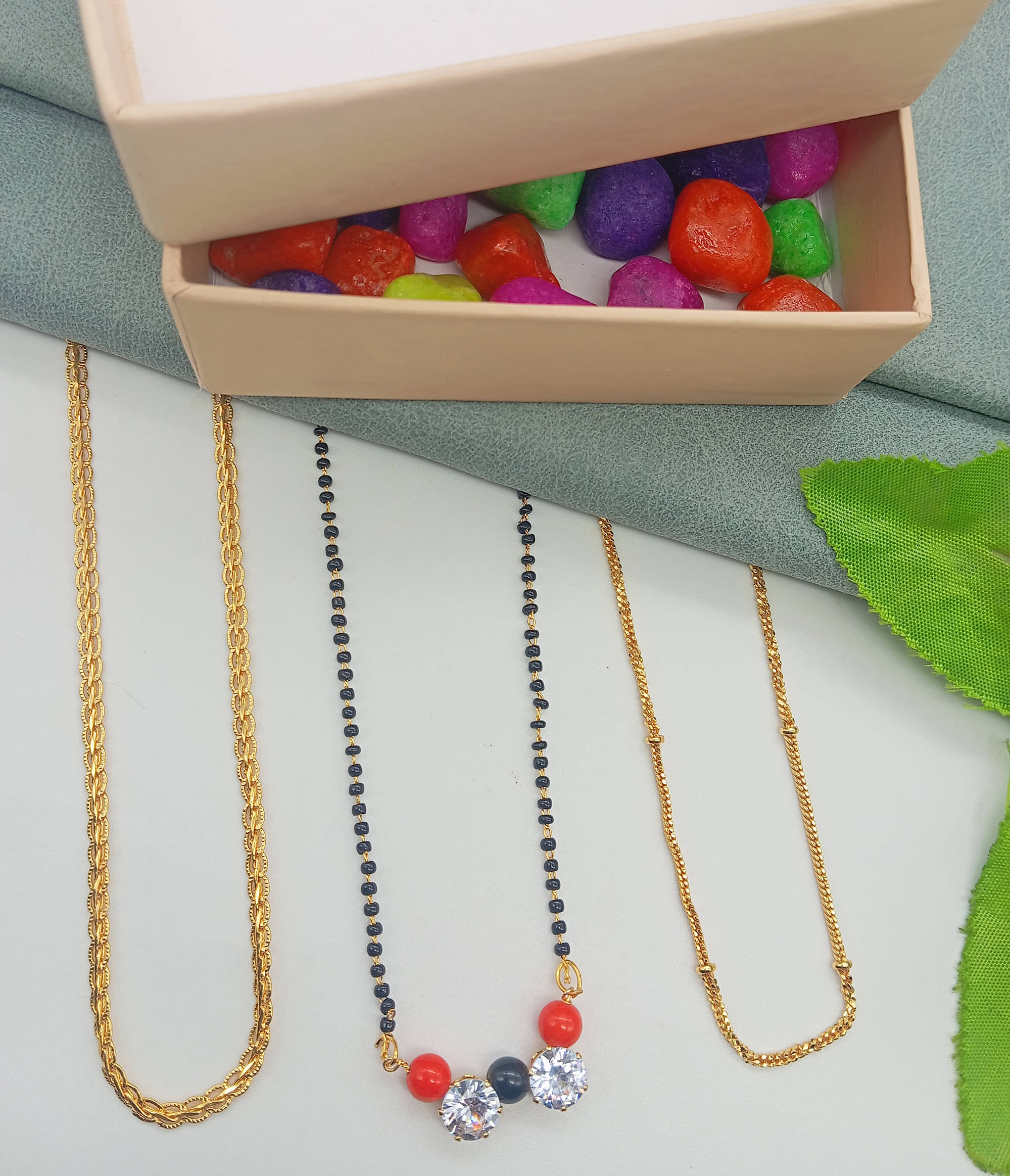 SHANKHRAJ MA LL Silver Mangalsutra ( Pack of 2 )     			SHANKHRAJ MA LL Silver Mangalsutra ( Pack of 2 )