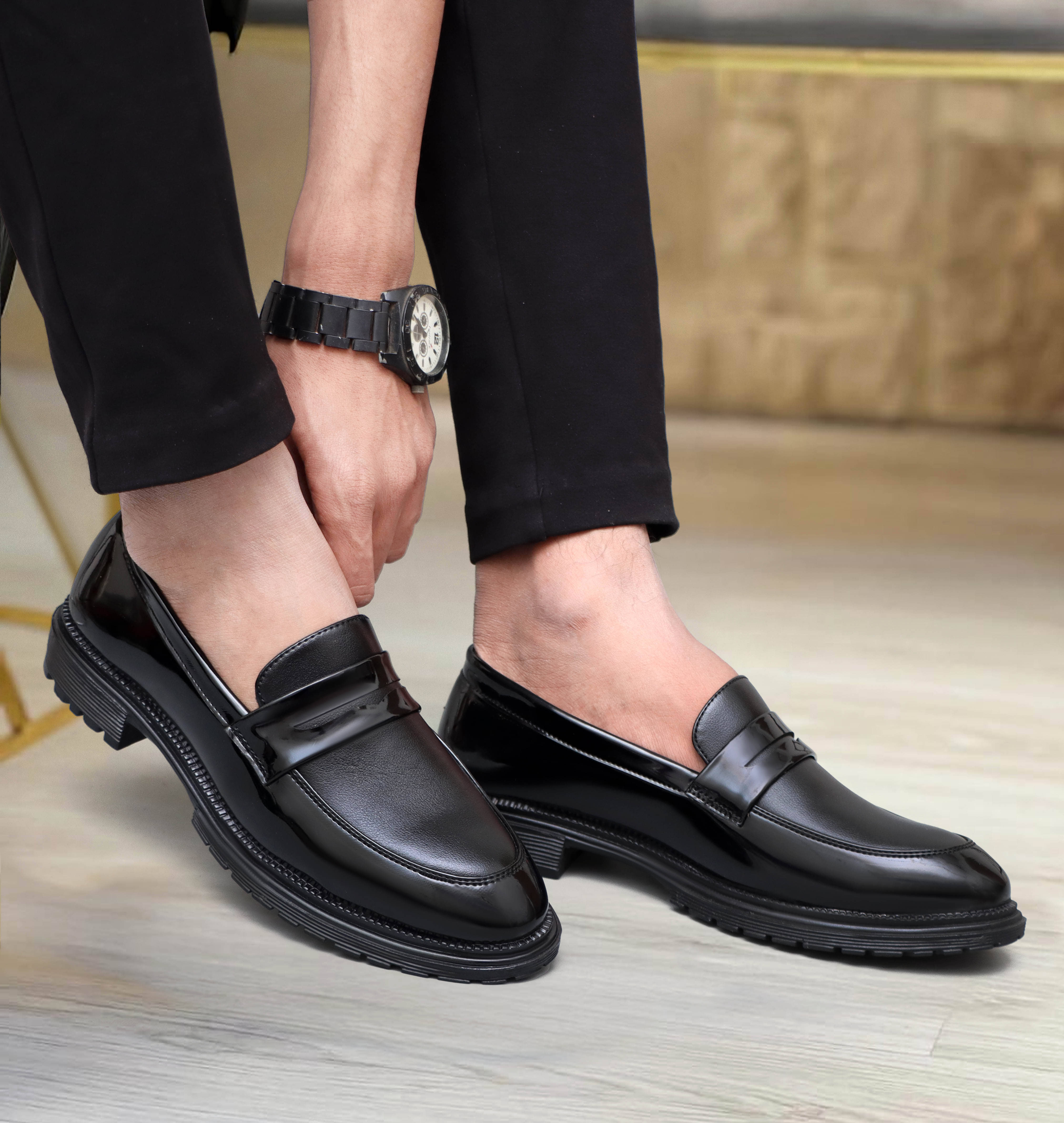 SHUAN Brown Men's Mocassin Formal Shoes - Formal Shoes | Buy online on ZillyBuy