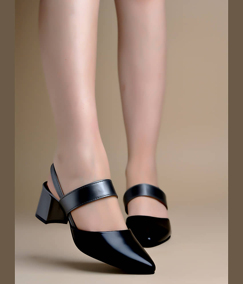 Shoetopia Black Women's Mules Heels - Heels | Buy online on ZillyBuy