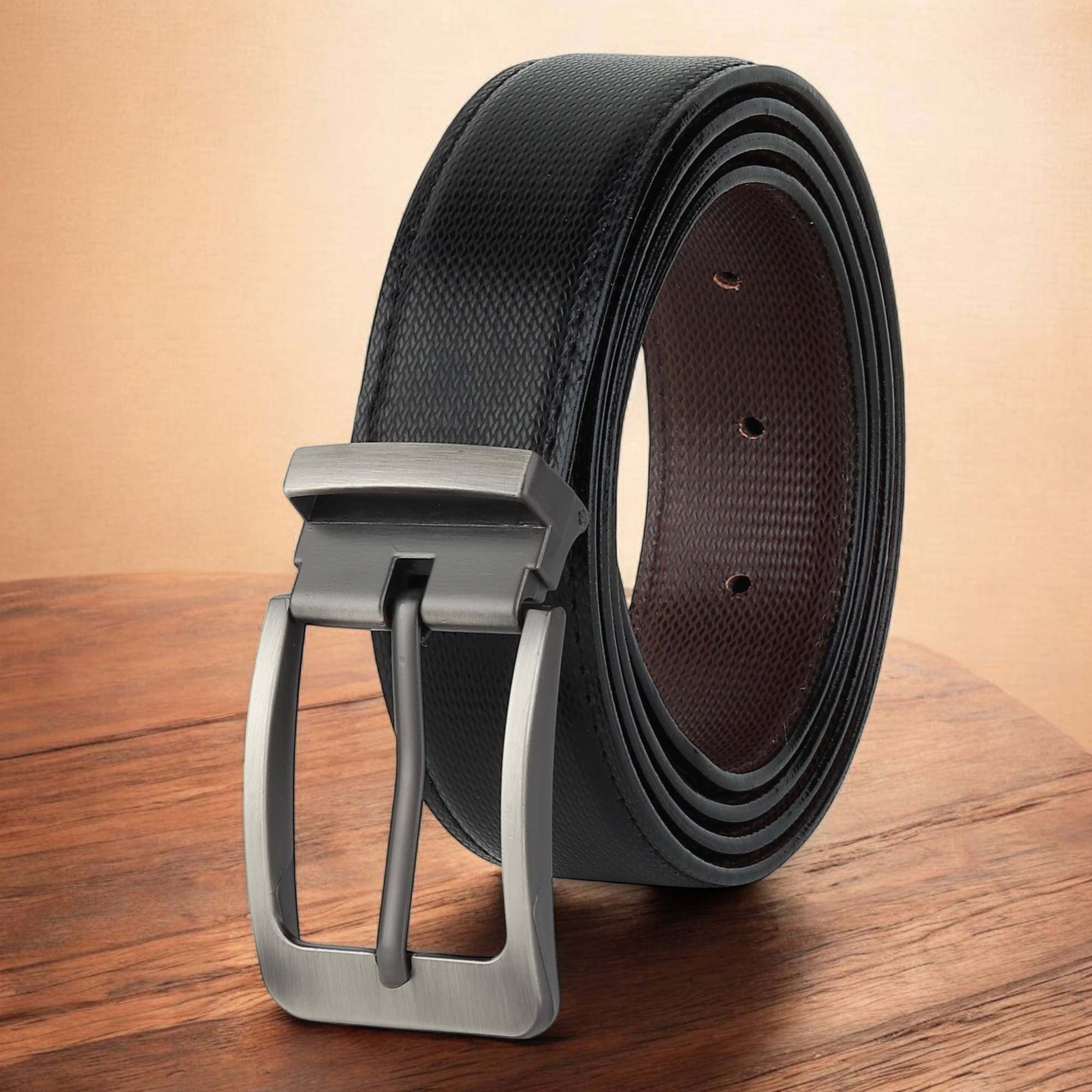 WARCKS - Black PU Men's Reversible Belt ( Pack of 1 )     			WARCKS - Black PU Men's Reversible Belt ( Pack of 1 )