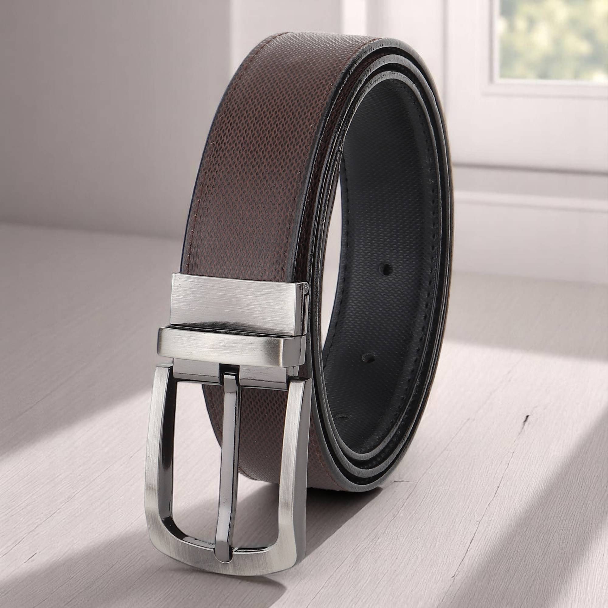 WARCKS - Brown PU Men's Reversible Belt ( Pack of 1 )     			WARCKS - Brown PU Men's Reversible Belt ( Pack of 1 )