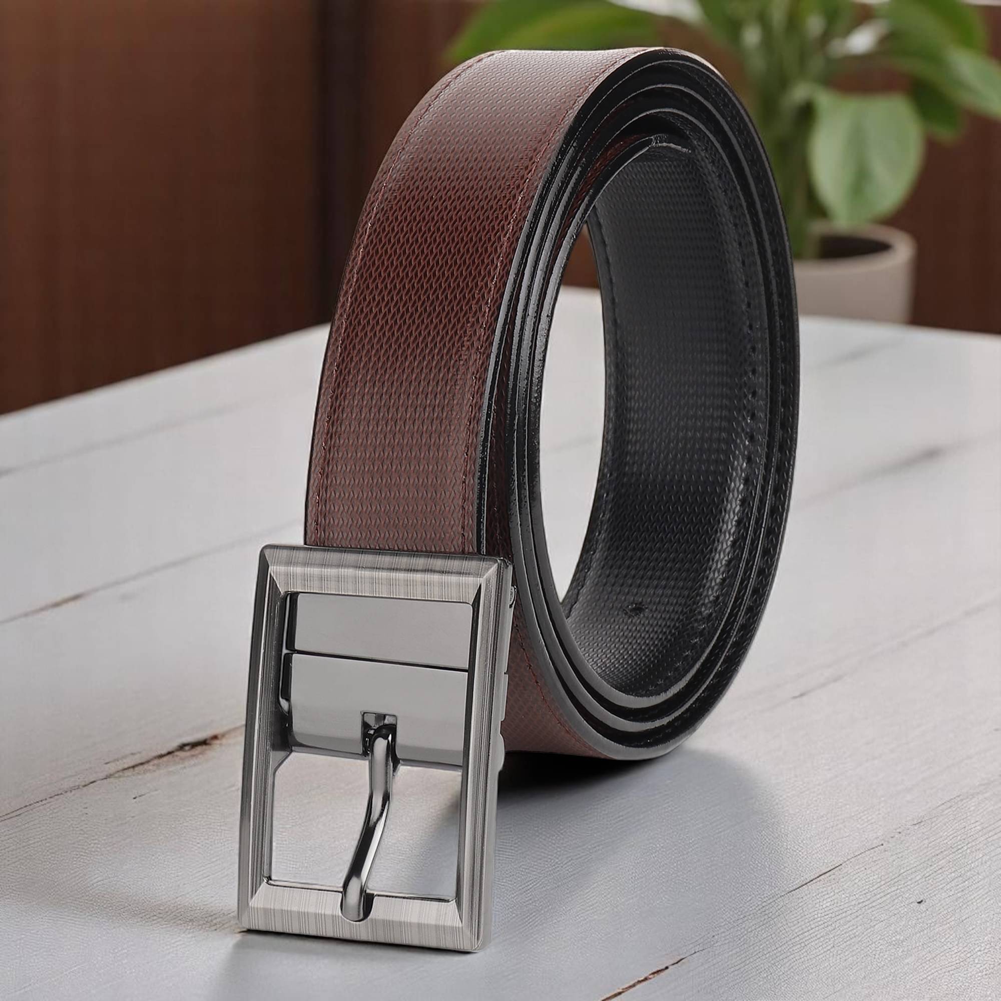WARCKS - Brown PU Men's Reversible Belt ( Pack of 1 )     			WARCKS - Brown PU Men's Reversible Belt ( Pack of 1 )