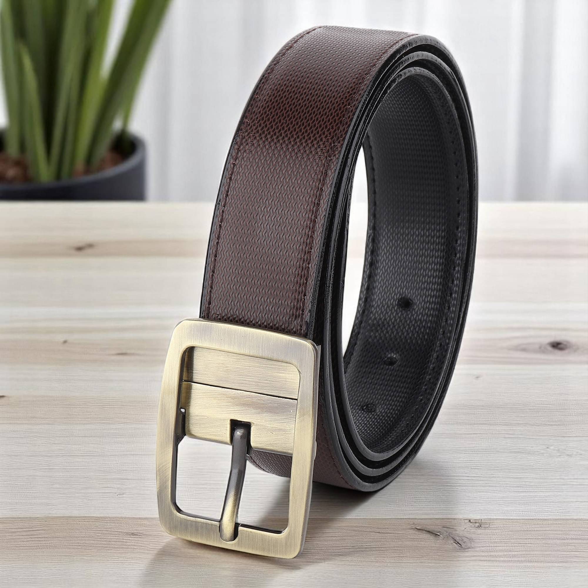 WARCKS - Brown PU Men's Reversible Belt ( Pack of 1 )     			WARCKS - Brown PU Men's Reversible Belt ( Pack of 1 )